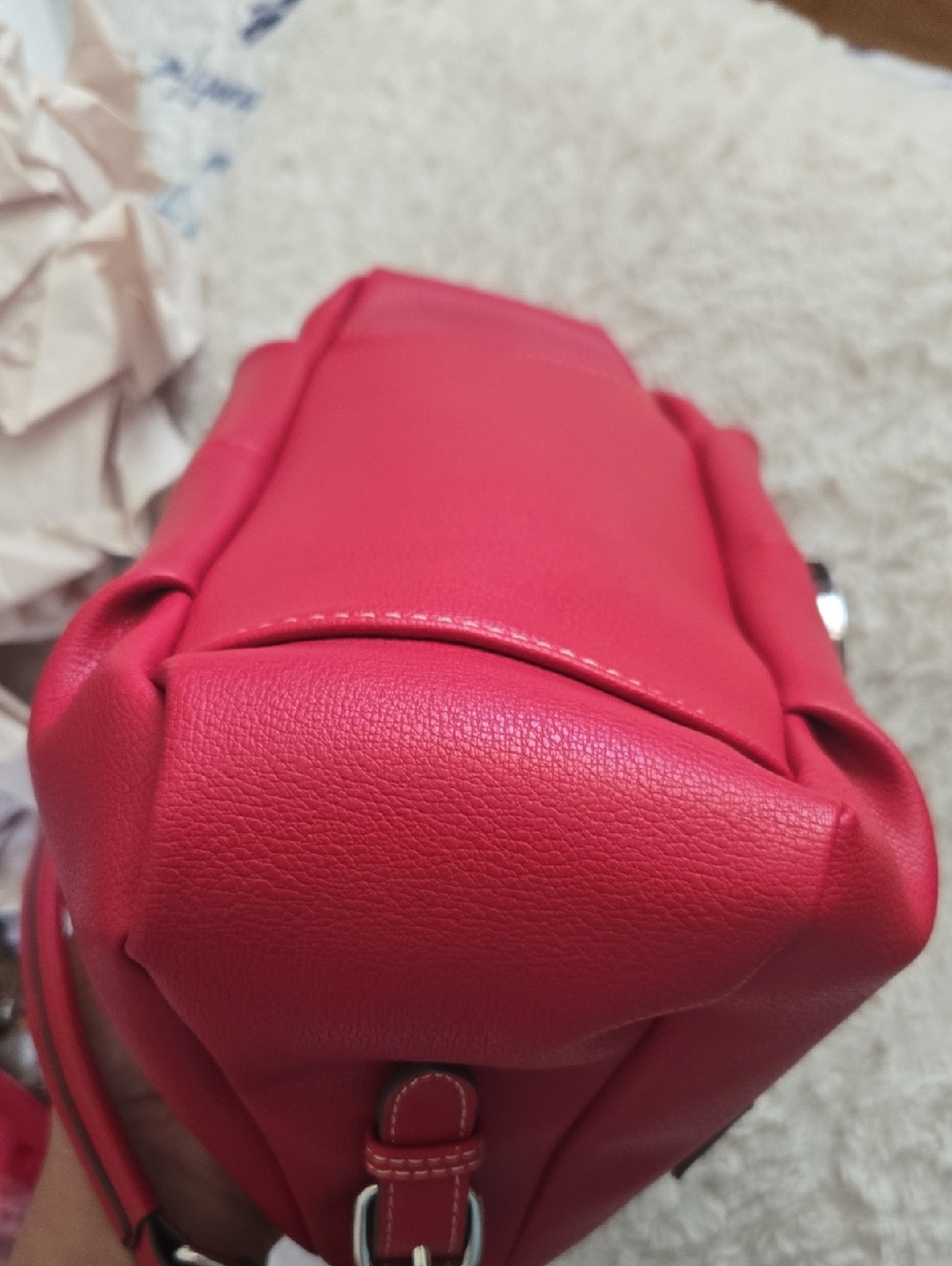 True Religion Red Shoulder Bag with Silver Hardware NWOT - Picture 8 of 8